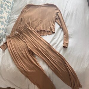 Reformation Tan sweater knit Set
